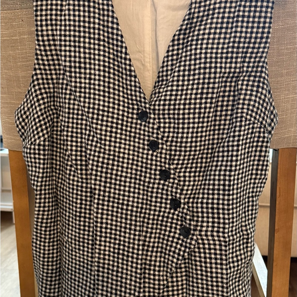 Abercrombie & Fitch Black and White Checkered Top